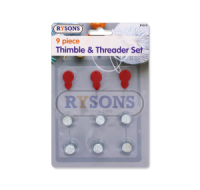 Rysons 9-piece thimbles and threader set for sewing and crafts