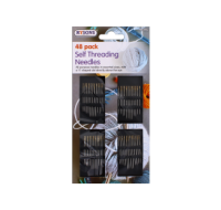48-piece self-threading sewing needles set