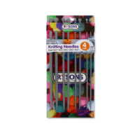 Four pairs of single point knitting needles