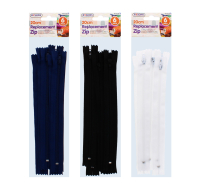 Rysons Replacement Zips 20cm 6 Pack