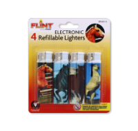 Rysons Electronic Lighters with Horse Design, 4 Pack