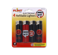 Rysons Electronic Lighters LOL Design 4 Pack