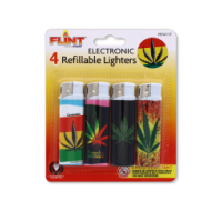 Rysons Electronic Lighters - Leaves 4 Pack