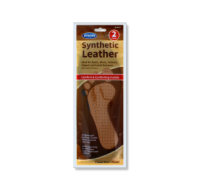 Rysons synthetic leather comfort insoles, two pairs per pack.