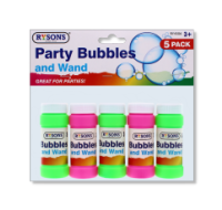 Rysons 5 Pack Party Bubble Bottles 60ml