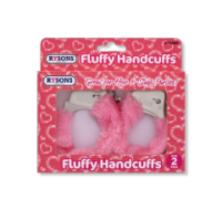 Pink fluffy handcuffs novelty accessory by Rysons
