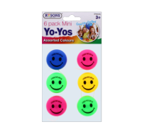 Mini Yo-Yos 6 Pack Assorted Colours Rysons Wholesale