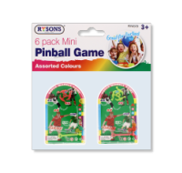 Rysons 6 Pack Mini Pinball Game Assorted Colours