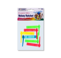 Rysons 6 Pack Mini Noisy Ratchet Assorted Colours