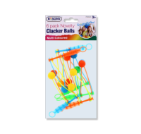 Novelty Clacker Balls 6 Pack Assorted Colours by Rysons