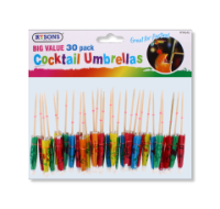 Rysons Cocktail Umbrellas 30 Pack for colourful drinks