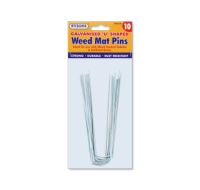 Galvanised weed mat U-pins, pack of 10, Rysons