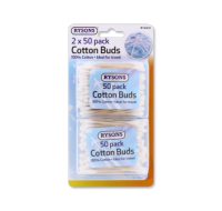 Rysons 100% Cotton Buds 2 x 50 Pack