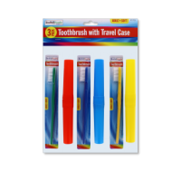 Rysons Travel Toothbrush Sets with cases, 3 pack