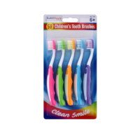 Rysons bulk children's toothbrushes 5 pack mixed colours