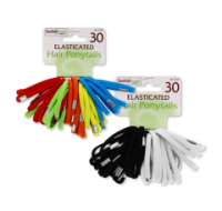 Rysons multi-coloured elastic hair ponytails 30 pack