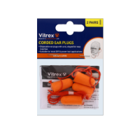 2 Pairs Vitrex Corded Ear Plugs