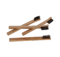 Small steel wire brush with wooden handle for cleaning