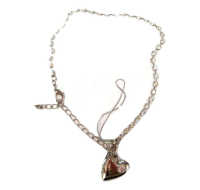 Silver Plated Heart Pendant on Chain