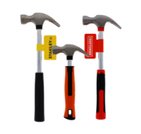 Mini claw hammer with stainless steel head in assorted sizes