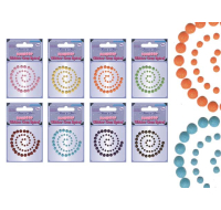 GUM DROP GLITTER GEM SPIRAL SELF STICK