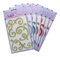 Glitter Whirl Stickers for scrapbooking