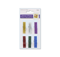 Gemmed wooden clothes pegs bold colours pack of six