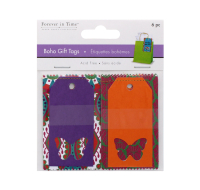 Boho butterfly gift tags in a six-pack