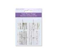 Whitewash Triple Plaque Hanger Sign 3"x6.4"