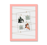 Pink string photo frame 40 x 50cm for versatile display