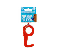 Red no touch retractable door opener