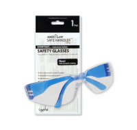 Clear blue anti-scratch safety glasses
