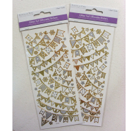 GLITTER FOIL STICKERS PENNANT GARLANDS 2