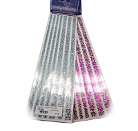 Clear self-adhesive scrapbook jewel border stickers with foil and crystal