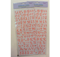 Alphabet Swirl Autocollants Orange 1 Sheet