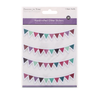 Handcrafted Glitter 3D Pennant Banner Stickers