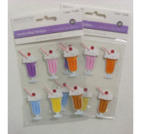 Handcrafted Stickers Milkshake Medley 3D