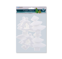 Polyfoam Tree Set: Pack of 6 Decorative Trees