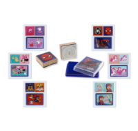 Assorted Character Stamp Set Minnie Mouse and Fish