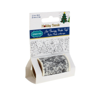 Art Therapy Washi Tape Christmas Trees colourful festive craft