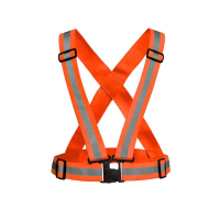 Adjustable reflective safety vest belt