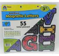 PLAID 3IN BOLD BLOCK MAGNETIC LETTERS 55PCS