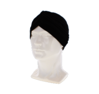 Ladies Soft Hair Turban Head Wrap- Black Velvet