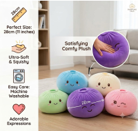 White squishy dumpling cushion plush toy