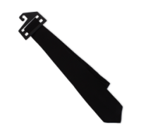 Classic solid black tie, versatile and formal accessory