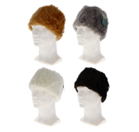 Assorted faux fur pillar hats