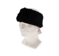 Elegant black faux fur headband