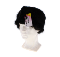 Black fur headband, stylish and warm winter accessory