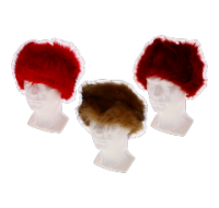 Faux Fur Hairband Mix Red Brown