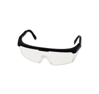 Wholesale Clear Safety Glasses with Black Frame and Temples